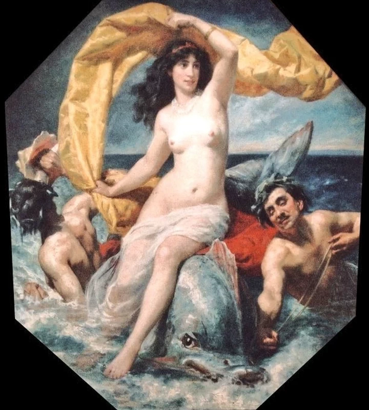 Venere cavalca il delfino